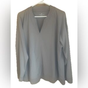 Andrew Marc Sport, V-Neck Plus Size Pullover, Taupe, Size 2XL